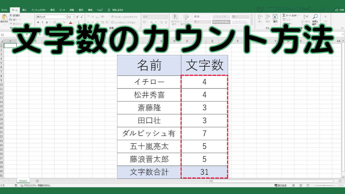 文字数のカウントTOP