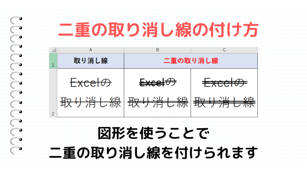 二重の取り消し線の付け方まとめ