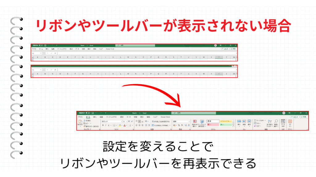 リボンを表示まとめ