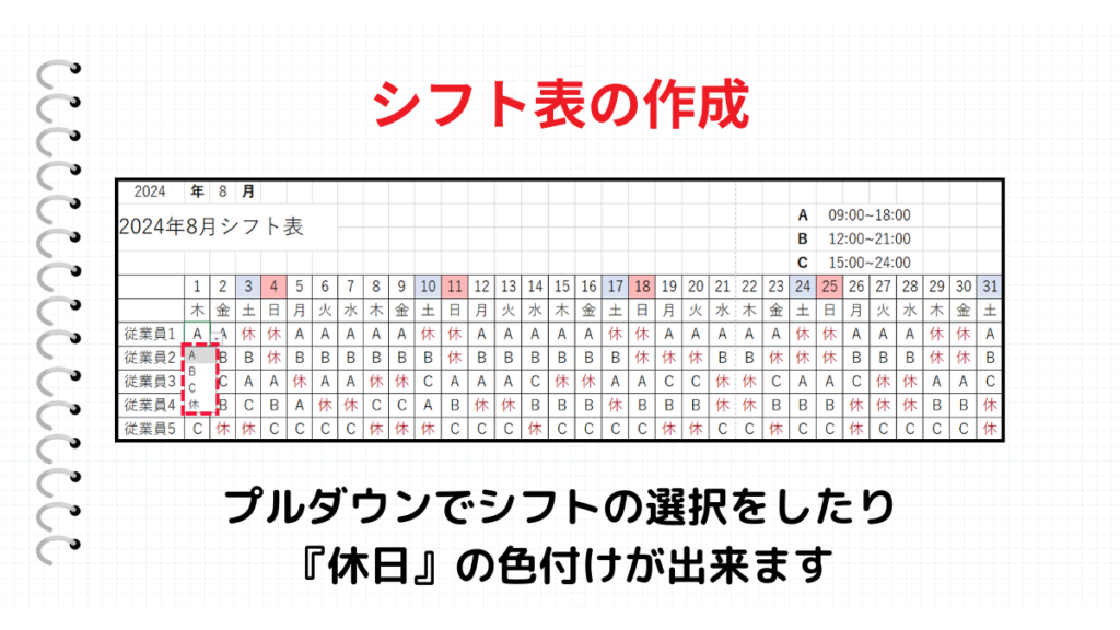 シフト表まとめ