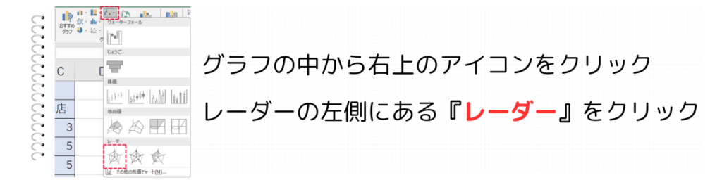 レーダーを選択