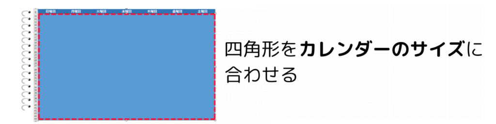 四角形のサイズを合わせる