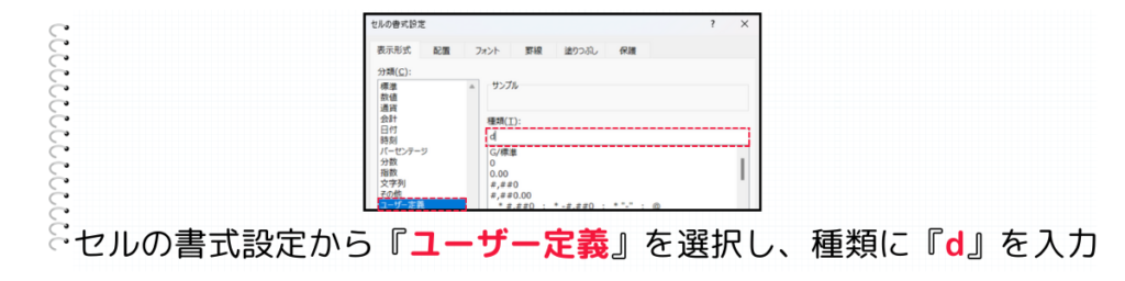 ユーザー定義を設定