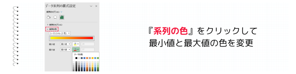 系列の色を選択