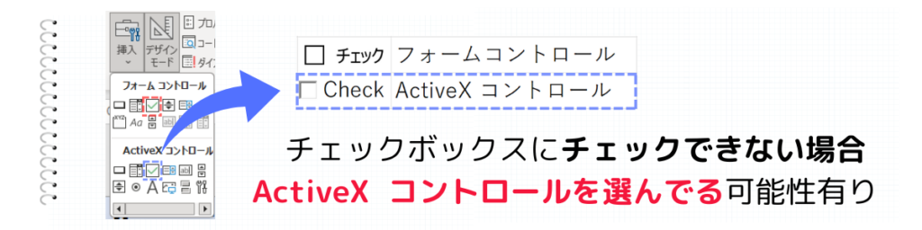 ActiveX コントロールを選んでいる可能性有り