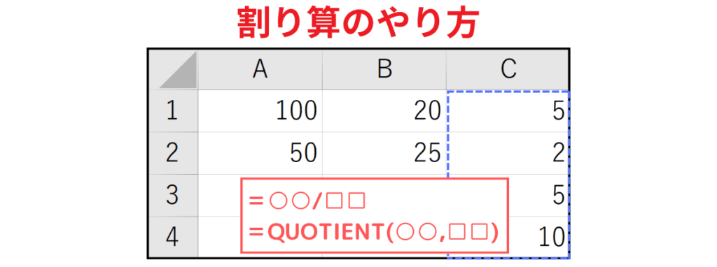 割り算のやり方まとめ