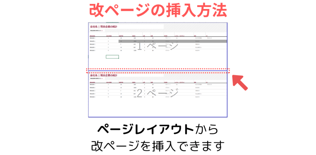 【改ページの挿入方法】Excel(エクセル)で改ページの挿入や削除のやり方まとめ