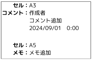 コメントとメモを別紙で表示させて印刷する方法