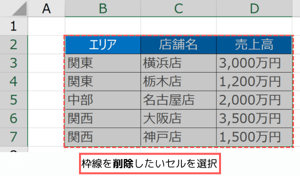 セルを選択